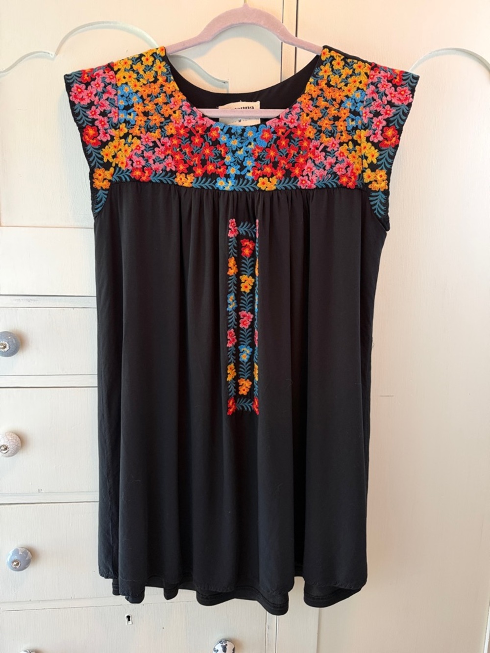 Savanna Jane mini dress Multicolor Floral Embroidered M